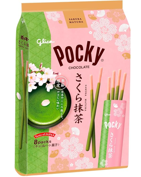Солодощі Pocky зі смаком сакури і чаю матча